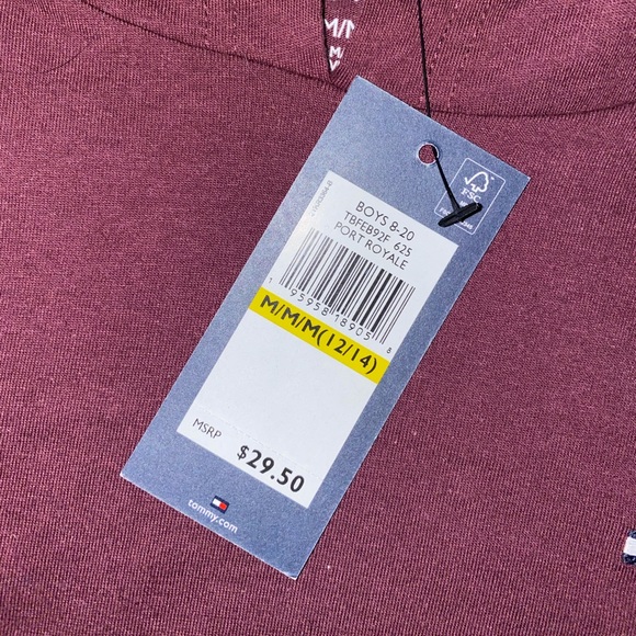 NWT Boys Tommy Hilfiger Hooded Long-Sleeve - Picture 2 of 3